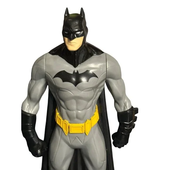 Batman Gray Suit Action Figure 12-Inch Articulated Collectible With Cape & Yello - Picture 2 of 5